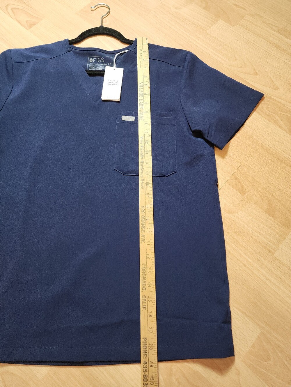 NWT Figs Leon Two-Pocket Scrub Top LOT OF 2 Men's Size Medium Navy Blue - Picture 9 of 14